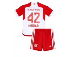 Bayern Munich Jamal Musiala #42 Koti Pelipaita Lasten 2023-24 Lyhyet Hihat (+ Lyhyet housut)