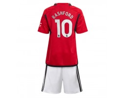Manchester United Marcus Rashford #10 Koti Pelipaita Lasten 2023-24 Lyhyet Hihat (+ Lyhyet housut)