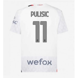 AC Milan Christian Pulisic #11 Vieraspaita 2023-24 Lyhyet Hihat