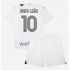 AC Milan Rafael Leao #10 Vieras Pelipaita Lasten 2023-24 Lyhyet Hihat (+ Lyhyet housut)