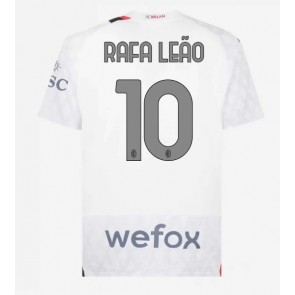 AC Milan Rafael Leao #10 Vieraspaita 2023-24 Lyhyet Hihat