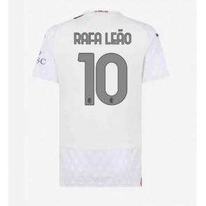 AC Milan Rafael Leao #10 Vieraspaita Naisten 2023-24 Lyhyet Hihat