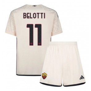 AS Roma Andrea Belotti #11 Vieras Pelipaita Lasten 2023-24 Lyhyet Hihat (+ Lyhyet housut)