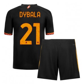 AS Roma Paulo Dybala #21 Kolmas Pelipaita Lasten 2023-24 Lyhyet Hihat (+ Lyhyet housut)