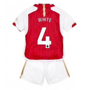 Arsenal Benjamin White #4 Koti Pelipaita Lasten 2023-24 Lyhyet Hihat (+ Lyhyet housut)