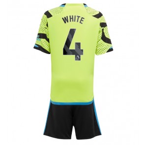 Arsenal Benjamin White #4 Vieras Pelipaita Lasten 2023-24 Lyhyet Hihat (+ Lyhyet housut)