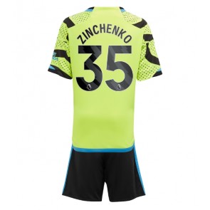 Arsenal Oleksandr Zinchenko #35 Vieras Pelipaita Lasten 2023-24 Lyhyet Hihat (+ Lyhyet housut)