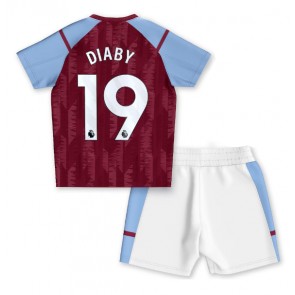 Aston Villa Moussa Diaby #19 Koti Pelipaita Lasten 2023-24 Lyhyet Hihat (+ Lyhyet housut)