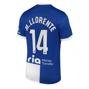 Atletico Madrid Marcos Llorente #14 Vieraspaita 2023-24 Lyhyet Hihat