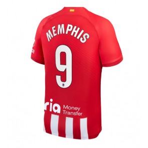 Atletico Madrid Memphis Depay #9 Kotipaita 2023-24 Lyhyet Hihat