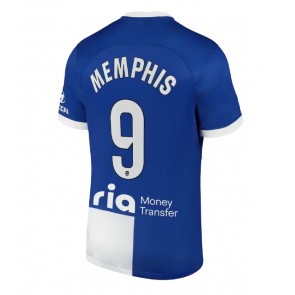 Atletico Madrid Memphis Depay #9 Vieraspaita 2023-24 Lyhyet Hihat