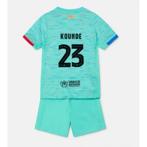 Barcelona Jules Kounde #23 Kolmas Pelipaita Lasten 2023-24 Lyhyet Hihat (+ Lyhyet housut)