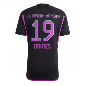 Bayern Munich Alphonso Davies #19 Vieraspaita 2023-24 Lyhyet Hihat