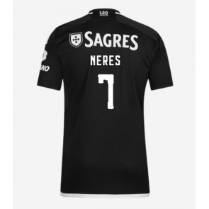 Benfica David Neres #7 Vieraspaita 2023-24 Lyhyet Hihat