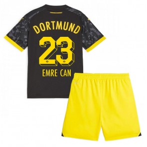 Borussia Dortmund Emre Can #23 Vieras Pelipaita Lasten 2023-24 Lyhyet Hihat (+ Lyhyet housut)