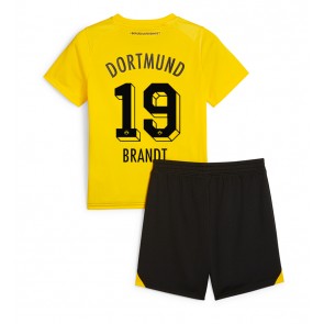 Borussia Dortmund Julian Brandt #19 Koti Pelipaita Lasten 2023-24 Lyhyet Hihat (+ Lyhyet housut)