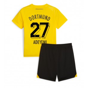 Borussia Dortmund Karim Adeyemi #27 Koti Pelipaita Lasten 2023-24 Lyhyet Hihat (+ Lyhyet housut)