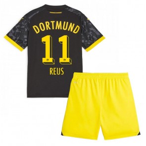 Borussia Dortmund Marco Reus #11 Vieras Pelipaita Lasten 2023-24 Lyhyet Hihat (+ Lyhyet housut)