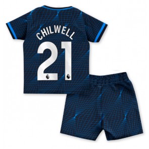 Chelsea Ben Chilwell #21 Vieras Pelipaita Lasten 2023-24 Lyhyet Hihat (+ Lyhyet housut)