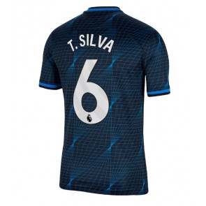 Chelsea Thiago Silva #6 Vieraspaita 2023-24 Lyhyet Hihat