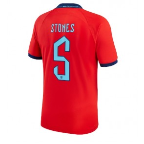 Englanti John Stones #5 Vieraspaita EM-Kisat 2020 Lyhyet Hihat