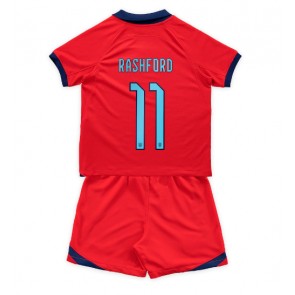 Englanti Marcus Rashford #11 Vieras Pelipaita Lasten EM-Kisat 2020 Lyhyet Hihat (+ Lyhyet housut)