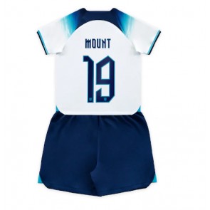 Englanti Mason Mount #19 Koti Pelipaita Lasten EM-Kisat 2020 Lyhyet Hihat (+ Lyhyet housut)