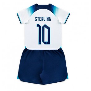 Englanti Raheem Sterling #10 Koti Pelipaita Lasten EM-Kisat 2020 Lyhyet Hihat (+ Lyhyet housut)