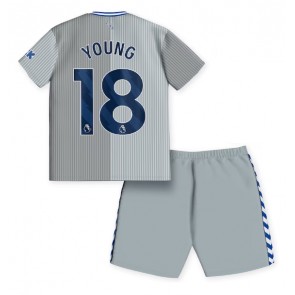 Everton Ashley Young #18 Kolmas Pelipaita Lasten 2023-24 Lyhyet Hihat (+ Lyhyet housut)