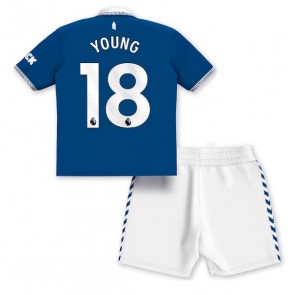 Everton Ashley Young #18 Koti Pelipaita Lasten 2023-24 Lyhyet Hihat (+ Lyhyet housut)