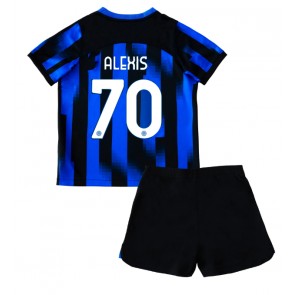 Inter Milan Alexis Sanchez #70 Koti Pelipaita Lasten 2023-24 Lyhyet Hihat (+ Lyhyet housut)