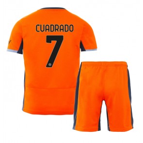 Inter Milan Juan Cuadrado #7 Kolmas Pelipaita Lasten 2023-24 Lyhyet Hihat (+ Lyhyet housut)