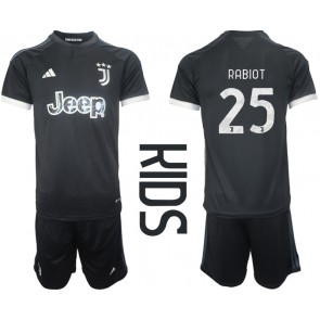 Juventus Adrien Rabiot #25 Kolmas Pelipaita Lasten 2023-24 Lyhyet Hihat (+ Lyhyet housut)