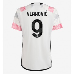 Juventus Dusan Vlahovic #9 Vieraspaita 2023-24 Lyhyet Hihat