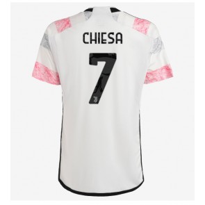 Juventus Federico Chiesa #7 Vieraspaita 2023-24 Lyhyet Hihat