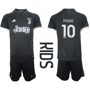 Juventus Paul Pogba #10 Kolmas Pelipaita Lasten 2023-24 Lyhyet Hihat (+ Lyhyet housut)