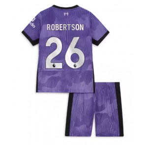 Liverpool Andrew Robertson #26 Kolmas Pelipaita Lasten 2023-24 Lyhyet Hihat (+ Lyhyet housut)