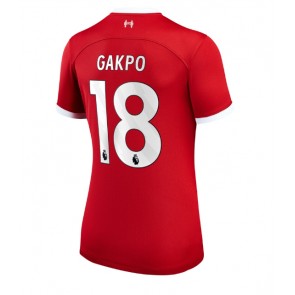 Liverpool Cody Gakpo #18 Kotipaita Naisten 2023-24 Lyhyet Hihat