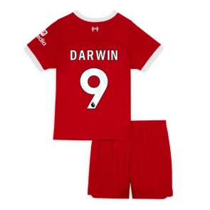 Liverpool Darwin Nunez #9 Koti Pelipaita Lasten 2023-24 Lyhyet Hihat (+ Lyhyet housut)