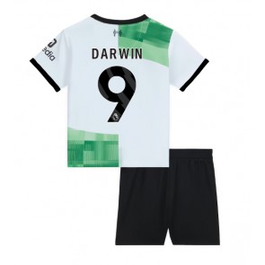 Liverpool Darwin Nunez #9 Vieras Pelipaita Lasten 2023-24 Lyhyet Hihat (+ Lyhyet housut)