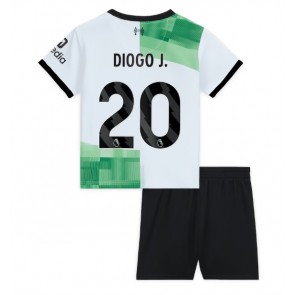 Liverpool Diogo Jota #20 Vieras Pelipaita Lasten 2023-24 Lyhyet Hihat (+ Lyhyet housut)