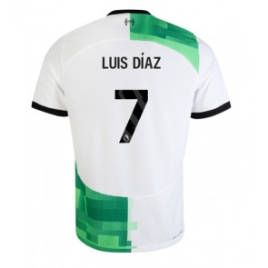 Liverpool Luis Diaz #7 Vieraspaita 2023-24 Lyhyet Hihat