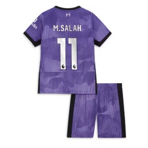 Liverpool Mohamed Salah #11 Kolmas Pelipaita Lasten 2023-24 Lyhyet Hihat (+ Lyhyet housut)