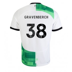 Liverpool Ryan Gravenberch #38 Vieraspaita 2023-24 Lyhyet Hihat