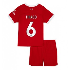 Liverpool Thiago Alcantara #6 Koti Pelipaita Lasten 2023-24 Lyhyet Hihat (+ Lyhyet housut)