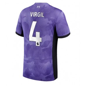 Liverpool Virgil van Dijk #4 Kolmaspaita 2023-24 Lyhyet Hihat