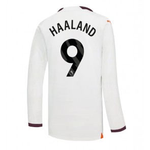 Manchester City Erling Haaland #9 Vieraspaita 2023-24 Pitkät Hihat