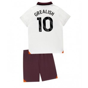 Manchester City Jack Grealish #10 Vieras Pelipaita Lasten 2023-24 Lyhyet Hihat (+ Lyhyet housut)