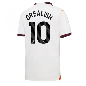 Manchester City Jack Grealish #10 Vieraspaita 2023-24 Lyhyet Hihat