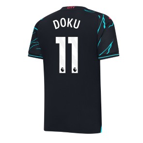 Manchester City Jeremy Doku #11 Kolmaspaita 2023-24 Lyhyet Hihat